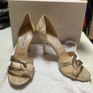 Jimmy Choo gold heels